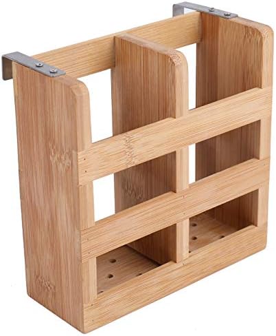 Lawei Bamboo Dish Drying Rack with Utensil Holder - Collapsible Dish Drainer Foldable Dish Rack Bamboo Plate Rack for Plates, Cups, Mugs, Utensil, Flatwares - Image 3