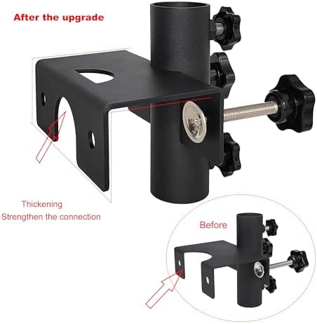 Heavy Duty Parasol Holder Patio Umbrella Stand Mount Umbrella Stand Bench Buddy Umbrella Holder Fixed Clip Umbrella Clamp for Deck,Chair,Desk,Dock,Beach Courtyard Balcony,Boats,Tailgates - Image 2
