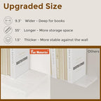 Fun Memories 16 Inch Long Floating Shelves in White, 9.3 Inch Deep Floating Shelf for Wall, Living Room, Kitchen, Rustic Deep Wood Shelves for Bathroom, 2 Pack Storage Display Shelf for Books, Decor - Image 5