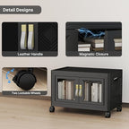 UAMFURI Stackable Storage Bins with Lids, 48QT Extra Large Storage Cabinets - Image 5