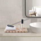 Scalloped Natural Marble Tray - Decorative Stone Tray for Bathroom & Vanity - Image 3