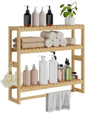 RRX Bathroom Shelf Storage Organizer, Shelf 3-Tier Adjustable Layer, Beige by RRXHome