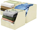 VIVIDECOR Open Front Trapezoid Closet Bins, Closet Storage Organizer for Shelves-Light Beige by VIVIDECOR
