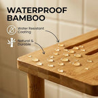 Corner Shelves Shower Caddy Stand 3-Tier,Bamboo Space Saving Shower Organizer,With Anti-Slip Feet,Bathroom Shelves for Inside Shower,Large Capacity,Storage in Showers, Kitchens and Living Room - Image 4