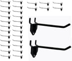 NectaCol 30 Packs 6-inch Long Metal Pegboard Hooks, Standard Hooks is Fit to Pegboard Panels by NectaCol