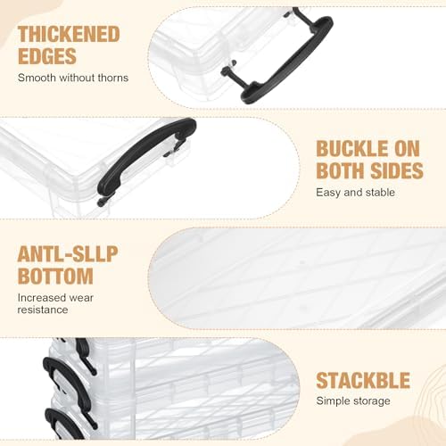 Gueevin 12 Pcs Pencil Box Clear Plastic Pencil Case, Grey - Image 3