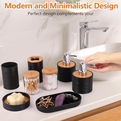 25 PCS Black Bathroom Accessories Set丨Shower Curtain Bathroom Accessory - Image 7