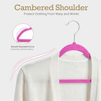 HOUSE DAY Rosy Red Velvet Hangers 60 Pack, Premium Non Slip Clothes Hanger - Image 6