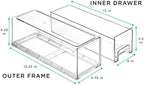 Sorbus Clear Stackable Storage Drawers with Handles (Small + Wide, 4 Pack) - Image 3