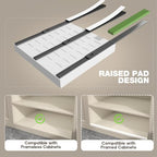 Seinloes 6 Pack Pull Out Cabinet Organizer 21" Deep,Full Extension 3 Slide Rails Slide Out Drawers With Raising Pad for Framed Cabinets,Expandable Width (12.3"-20.5"),No Drill Roll Out Shelves,White - Image 2
