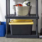 Life Story 18 Pack Stackable Storage Bin, 55 Qt Organizer, Black/Yellow - Image 6