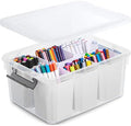 Citylife 17QT Craft Organizers and Storage bins with Lids, Marker Organizer by CITYLIFEHomeOrganization