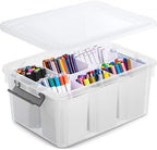 Citylife 17QT Craft Organizers and Storage bins with Lids, Marker Organizer by CITYLIFEHomeOrganization