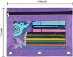 YoeeJob Pencil Pouch for 3 Ring Binder，Zipper Pencil Pouches Bulk，Pencil Case Pouch with Clear Window for Class, School, Office, Purple，24 Packs - Image 2