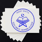 Custom Made Return Address Stamper - Elegant Pre-Inked Portable Stamp for Muslim Community Leaders, Beautiful Words Custom Return Address Stamper, Ideal for Official & Personal Use, 1-5/8 Size - Image 5