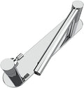 Adhesive Toilet Paper Holder Chrome Bathroom Double Post Pivoting Toilet Tissue Holder Polished Roll Holder Stick On No Drilling Stainless Steel and Zinc Alloy by WZRUA