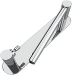 Adhesive Toilet Paper Holder Chrome Bathroom Double Post Pivoting Toilet Tissue Holder Polished Roll Holder Stick On No Drilling Stainless Steel and Zinc Alloy by WZRUA