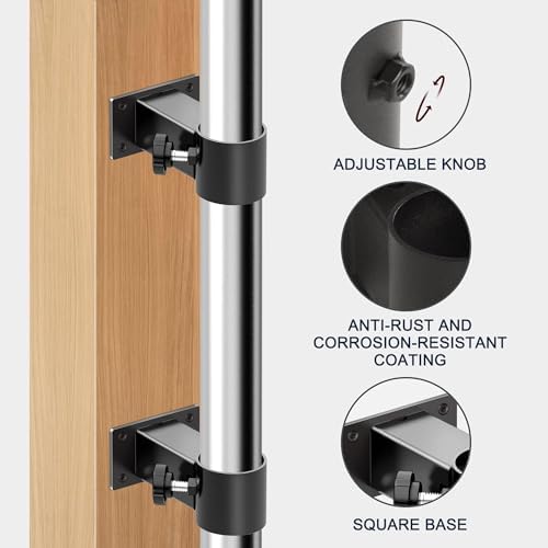 Patio Umbrella Holder Heavy Duty Adjustable Metal Umbrella Clamp Stand Mount Attaches to Railing, Outdoor Courtyard, Balcony, Boats,1sets (1 Base Pieces and 1 top Pieces,to Hold 1 Umbrellas) - Image 3