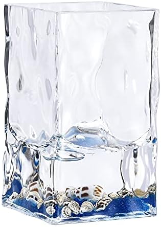 Locco Decor 4 Piece Acrylic Liquid 3D Floating Motion Bathroom Vanity Accessory Set Oceam Theme Shell Toothbrush Holder, Tumbler, Soap Dispenser, Soap Dish - Image 2