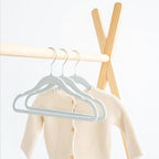 3 Sprouts Velvet Baby Hangers, Non Slip Slim, Blueberry Blue, 30 Pack - Image 6