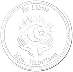 Custom Made Desk Praying Star and Crescent Name & Library Embossing Seal for Muslim Business Owners - Personalized Book Embossing Stamp - Customized Library Embosser for Professional and Personal Use - Image 4