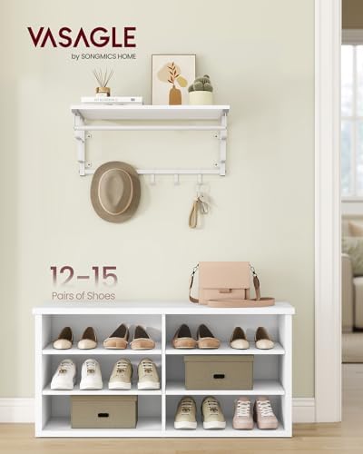VASAGLE Shoe Bench, Storage Bench, 11.6 x 39.4 x 19.7 Inches - Image 2