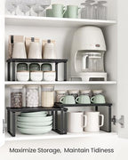 SONGMICS Cabinet Organizer Shelf, Set of 3 Spice Rack, Kitchen Storage - Image 3