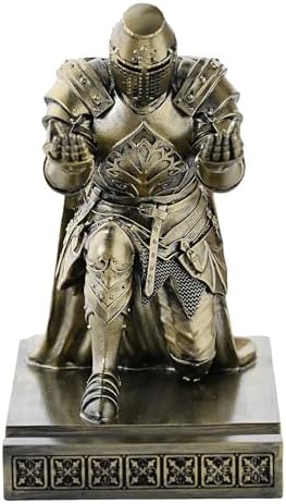 Medieval Templar Vanguard Officer Knight Pen Holder Desk Organizers Bronze - Image 4
