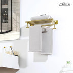 Alise Double Towel Rack for Bathroom Wall Mounted 16 Inch,Gold - Image 6