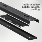 2PCS Expandable Pull Out Cabinet Organizer pots and pans organizer under cabinet Upgrade 3 Slide Rails Slide Out Drawers Roll Out Shelves Adhesive,Adjustable Width - Image 6