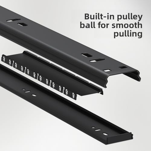 2PCS Expandable Pull Out Cabinet Organizer pots and pans organizer under cabinet Upgrade 3 Slide Rails Slide Out Drawers Roll Out Shelves Adhesive,Adjustable Width - Image 6