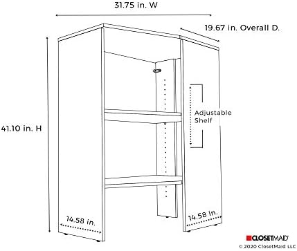 ClosetMaid SuiteSymphony Wood Corner Shelf Unit, 2 Shelves, Adjustable, Stacking, for Storage, Closet, Clothes, Shoes, Décor, Natural Gray - Image 3