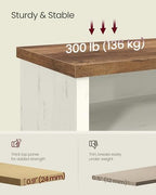 VASAGLE Shoe Bench, Storage Bench, 11.6 x 39.4 x 19.7 Inches - Image 5