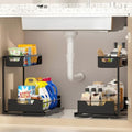 Ceetug Under Kitchen Sink Organizers and Storage, Black, 2 Pack by ceetug