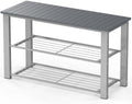 Simple Houseware Wooden Top Shoe Rack Bench for Entryway, Grey by SimpleHouseware