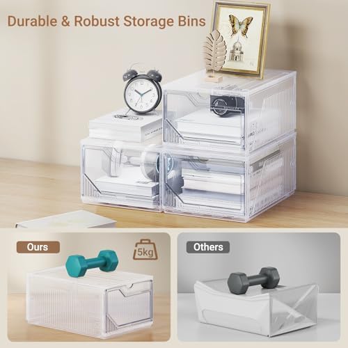 BROVIEW XX-Large Shoe Sneaker Storage Boxes for Size 14, 6 Pack Shoe Boxes - Image 5