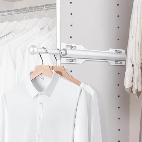 12" Valet Rod for Closet Pull Out (2 Pack, White) - Image 2