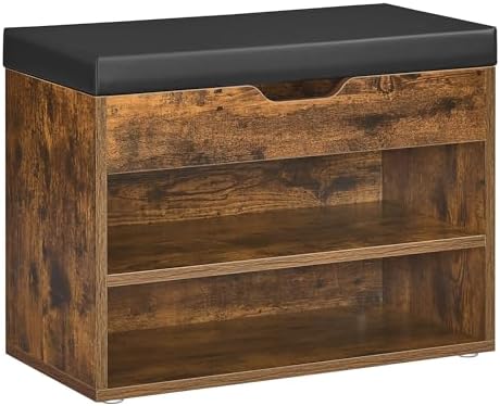 VASAGLE Storage Bench with Cushion, Shoe Bench, 11.8 x 23.6 x 17.3 Inches - Image 7