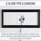 Legrand - OnQ in Wall Cable Management Kit with USB, TV Outlet Wall Kit Hides Cords, in Wall TV Power Kit Works with All Plugs, Recessed TV Outlet, White, HT21USBWHV1 (Hardwired) - Image 7