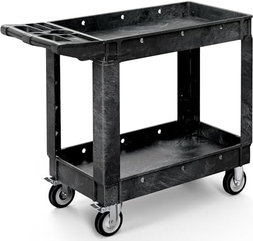 YITAHOME Black Utility Cart on Wheels, 550 lbs Capacity, 40 x 17 Inch by YITAHOME