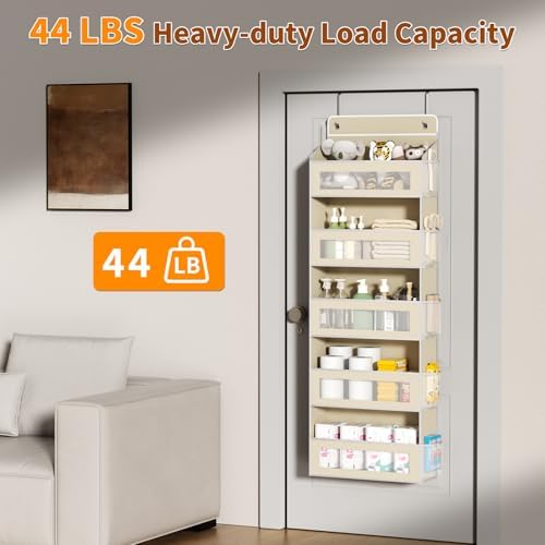 AQOOA 5-Tier Over The Door Organizer 44 lbs Capacity fit Standard Doors - Image 4