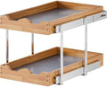 OCG Pull Out Drawers For Cabinets 14"W x 21"D, 2 Tier Heavy-Duty Slide out Wood Drawer Shelf, Pull Out Drawer for Cabinets, Base Cabinet Organization ​for Kitchen, Pantry, Bathroom by OCG