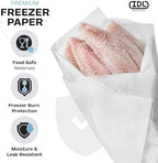 White Freezer Paper 18" x 13200" (1100 feet) with Dispenser - USA-made Large Freezer Paper Roll for Meat & Fish - Poly-Coated Food Wrapping Material for Freezing by IDL Packaging - Image 3