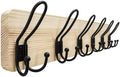 SKOLOO Coat Rack Wall Mount, Solid Wood Wall Mounted Coat Rack with Hooks, 24 Inch Wooden Coat Hooks for Wall, Modern Entryway Hallway Organizer, Pre-Assembled, Wood Natural by SKOLOO