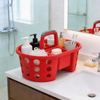 SIMPLYKLEEN Large Shower Caddy Portable 2PC - Made in USA Plastic Jumbo Size Dorm Storage Candy Tote with Handle Shower Organizer for Bathroom, Pantry, Kitchen, College Dorm, Red/Periwinkle - Image 6