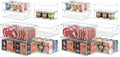Heyuzb 16 PACK Freezer Organizer Bins Fridge Organizers and Storage Stackable Refrigerator Organizers Bins with Side Handles Clear Storage Bins for Pantry, Under Sink, Kitchen Cabinet by HEYUZB