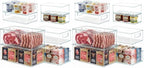 Heyuzb 16 PACK Freezer Organizer Bins Fridge Organizers and Storage Stackable Refrigerator Organizers Bins with Side Handles Clear Storage Bins for Pantry, Under Sink, Kitchen Cabinet by HEYUZB