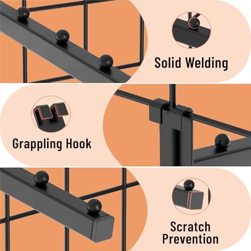 HUHOLE 10 Pack 12 Inch Gridwall Waterfall Hooks with 6 Ball Faceouts - Image 4