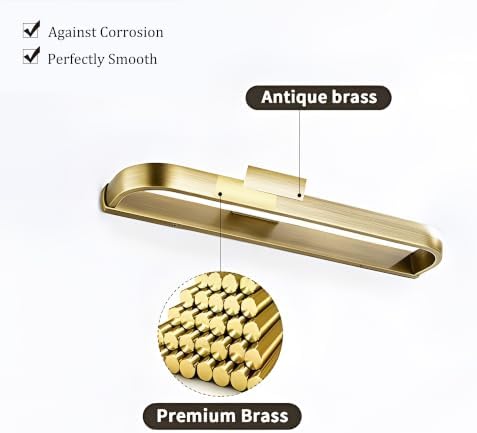 Leyden Brass Towel Bar,Antique Towel Rack Holder Bath 11.81 Inch Rod Hanger Wall Mounted Bathroom Accessories Vintage - Image 5