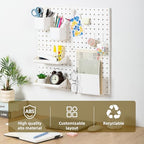 VUSIGN Peg Board Combination Kit 22"x22" Pegboards, White - Image 2
